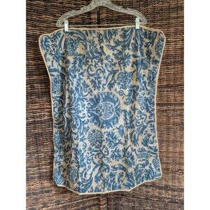 Lauren Ralph Lauren The Landing Damask Blue Pillow Sham Made In Italy Queen Size
